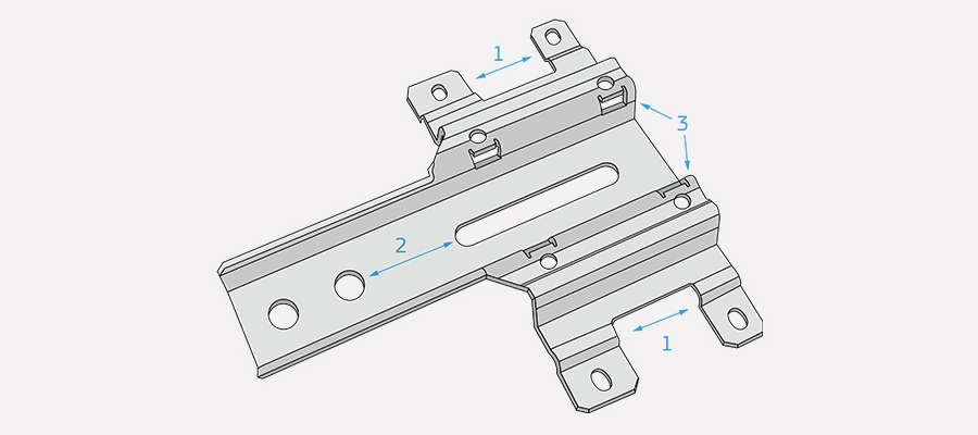 z shaped part manufactured using sheet metal