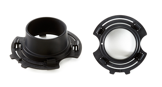 black ABS plastic cnc production part manufactured by protolabs cnc machining service
