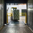 Loading containers onto a truck