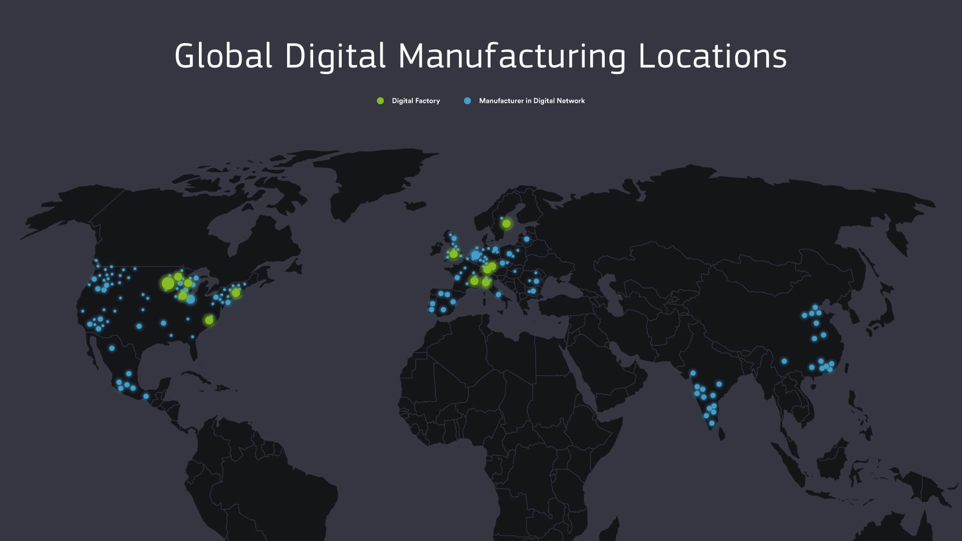 Protolabs digital manufacturing network map