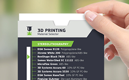protolabs material selector for cnc machining, injection molding and 3d printing