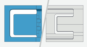Undercut for moulded part illustration