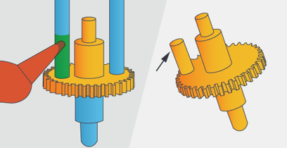injection molding part in machine