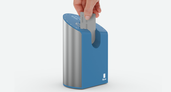 DipJar's enclosure is made of ABS plastic
