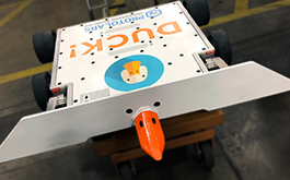 Battlebots DUCK! robot manufactured by Protolabs