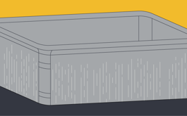 pezzo stampato in plastica con difetti estetici