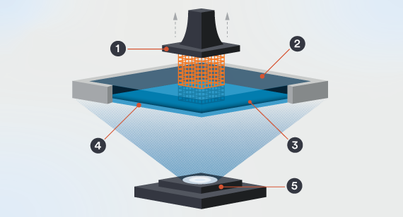 碳DLS 3d打印工艺示意图