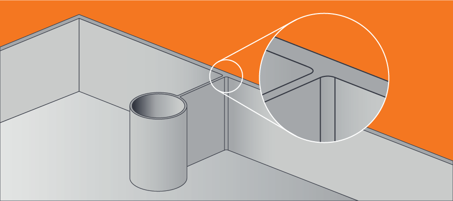 产品设计师利用肋骨和扣板等支撑功能来增强零件的强度