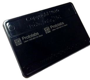laser etching on injection moulded part