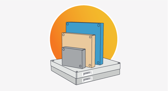 ilustración de los bloques de material cnc