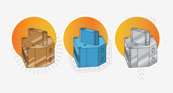 ilustración para materiales cnc con diferentes propiedades