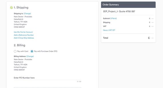 2.0 Order and Checkout