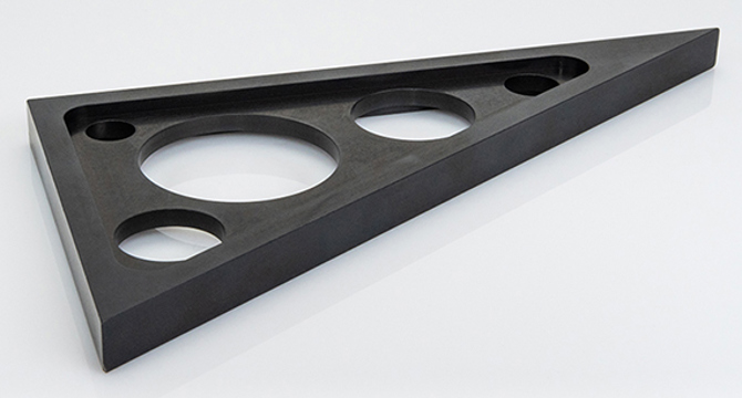 cnc black anodised part