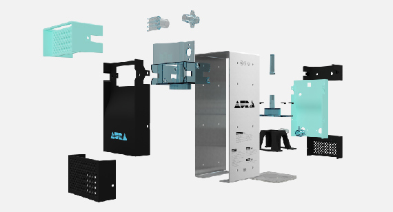 Aura Ventilator exploded view