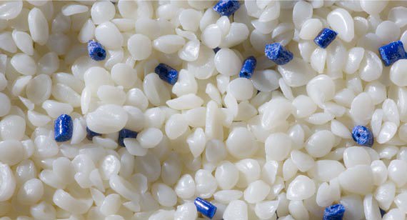 Muestras de materiales plásticos de moldeo por inyección
