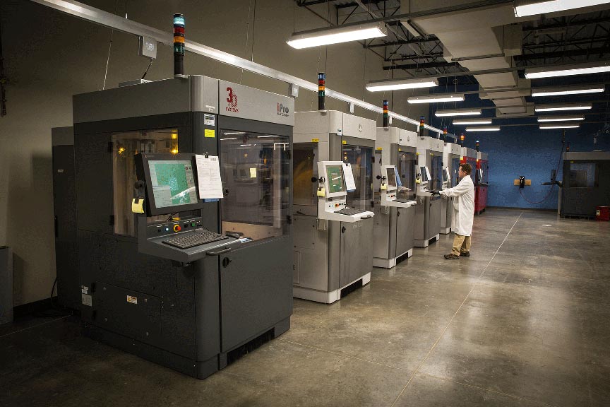 一排大幅面立体平版印刷机