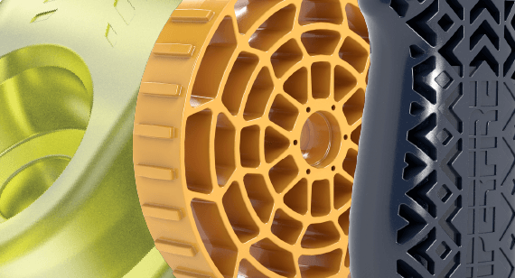 有模具变形的塑料件