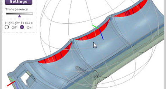 Beispiel einer interaktiven Darstellung bei Protolabs