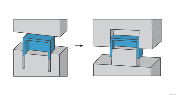 Tiefrippenmethode: Kastendesign mit Wänden als Rippen. Höhere Kosten für die Herausarbeitung und die Bearbeitung des Hohlraums. Kern-Hohlraum-Methode: Kastendesign durch Kern/Hohlraum-Methode. Merkmale können mit größeren, schnelleren Fräsen fertiggestellt werden.