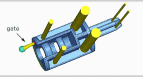 Gate and ejector pins illustration