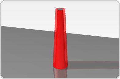 Thickening of a post