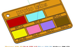 injection moulding surface finish colour-coded sample