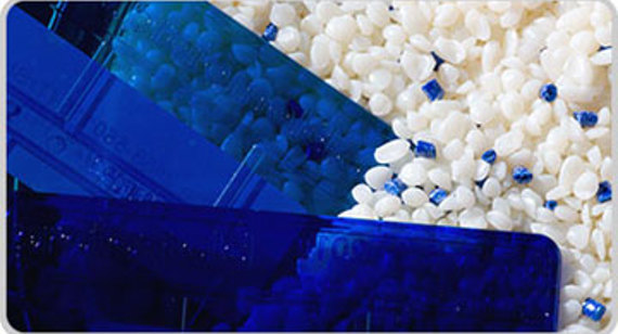 Salt-and-pepper blue colourant mix