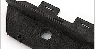 black 3d printed plastic part