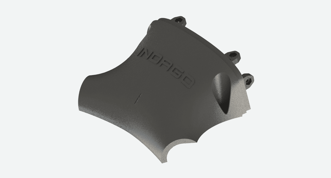 Injection moulded part for Lockheed Martin quadcopter.