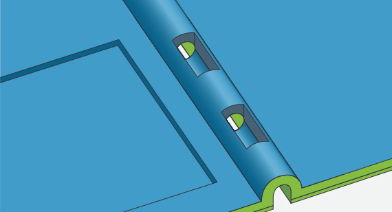 通过滑动关断器形成通孔