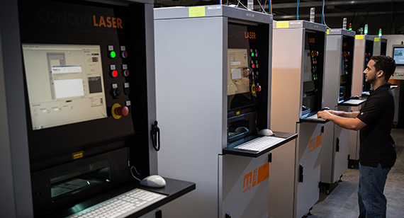 Metal 3D printing machines at Protolabs