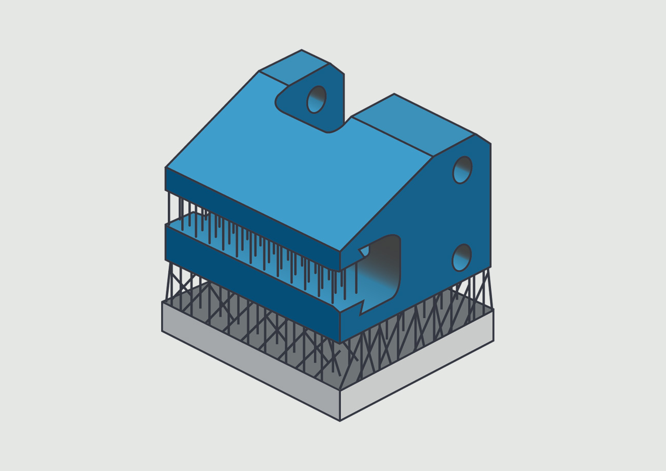 支撑结构有助于防止翘曲