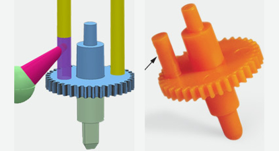 带销浇口的塑料部件
