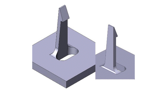 Moulded clip for plastic part