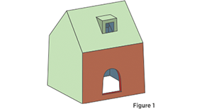 Illustration 3D d’une maison de Monopoly avec des contre-dépouilles réalisées avec des tiroirs