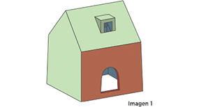 3D rendering of monopoly house with undercuts made with side-action cams