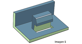 Hinge created with a sliding shutoff