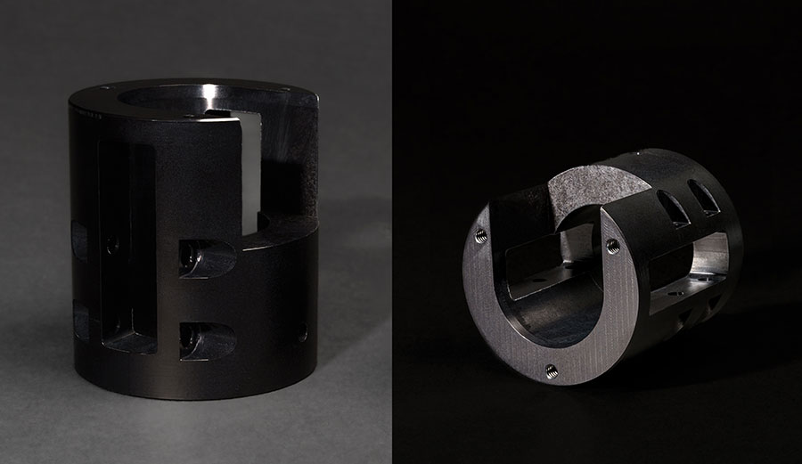 Black anodized parts