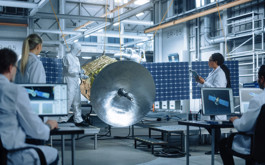 satellite being developed by engineers