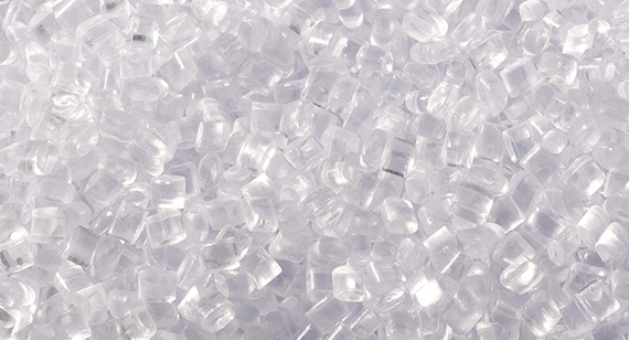 HDPE resin pellets  closeup