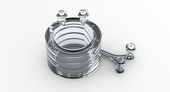 Stereolithography is capable of producing ultrafine features that are found in microfluidic designs.