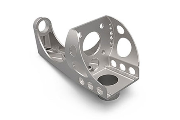 Les alliages d'aluminium sont souvent utilisés pour les composants automobiles , comme ce support métallique