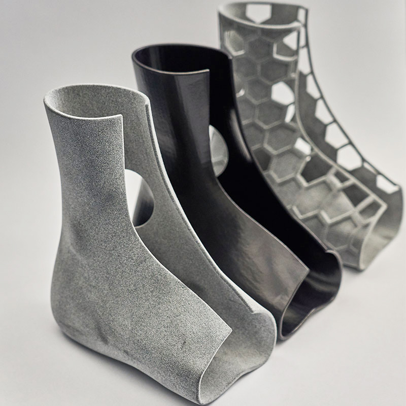 Différentes finitions de pièces imprimées en 3D