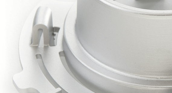 cnc milled aluminum part with bead blast finish