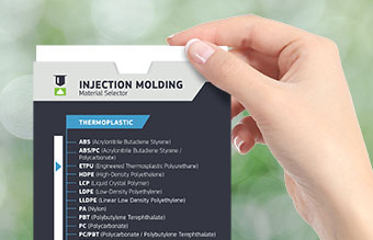 Injection molding material selector