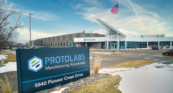 aerial shot of manufacturing facility