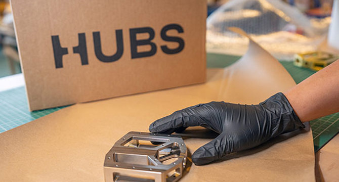 Metal part being packaged