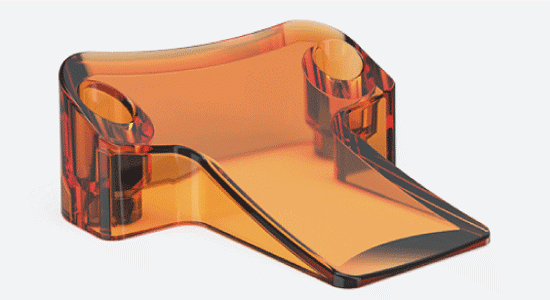 半透明橙色腹肌部分